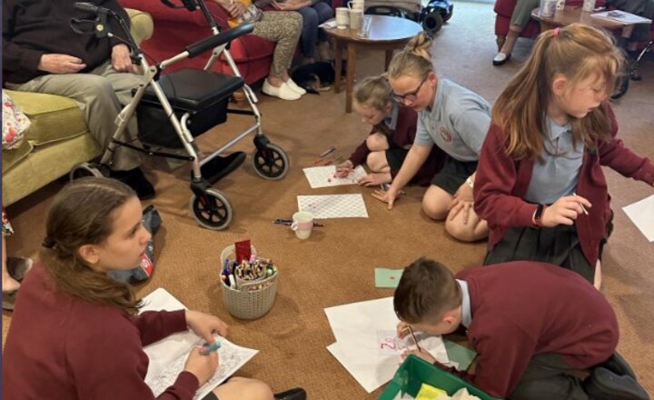 Image of Today, our Aidan's Ambassadors were crafting with the residents of Spring Bank Court today. The residents commented on how polite and wonderful our children are. We really enjoyed it!